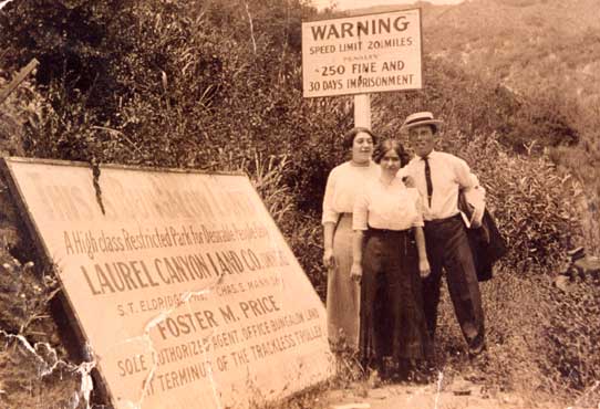 Sign Advertising Early Laurel Canyon Development